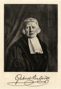 105953 Portret van Gabriël van Oordt, geboren 1757, predikant te Utrecht (1804-1805), hoogleraar aan de Utrechtse ...
